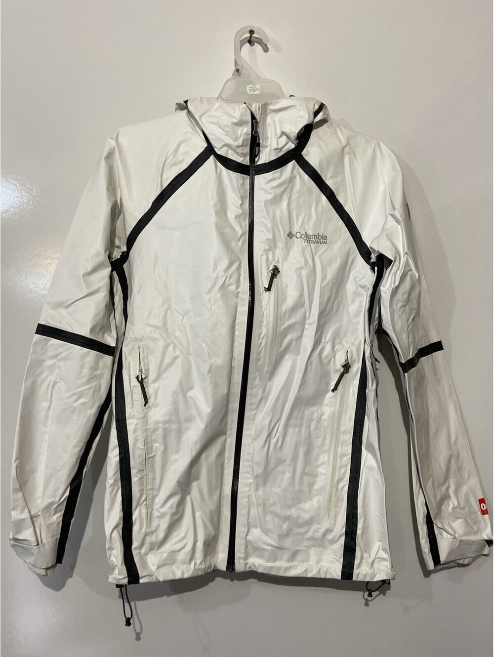 Womens COLUMBIA White Waterproof OutDry Rain Jacket Sz XS